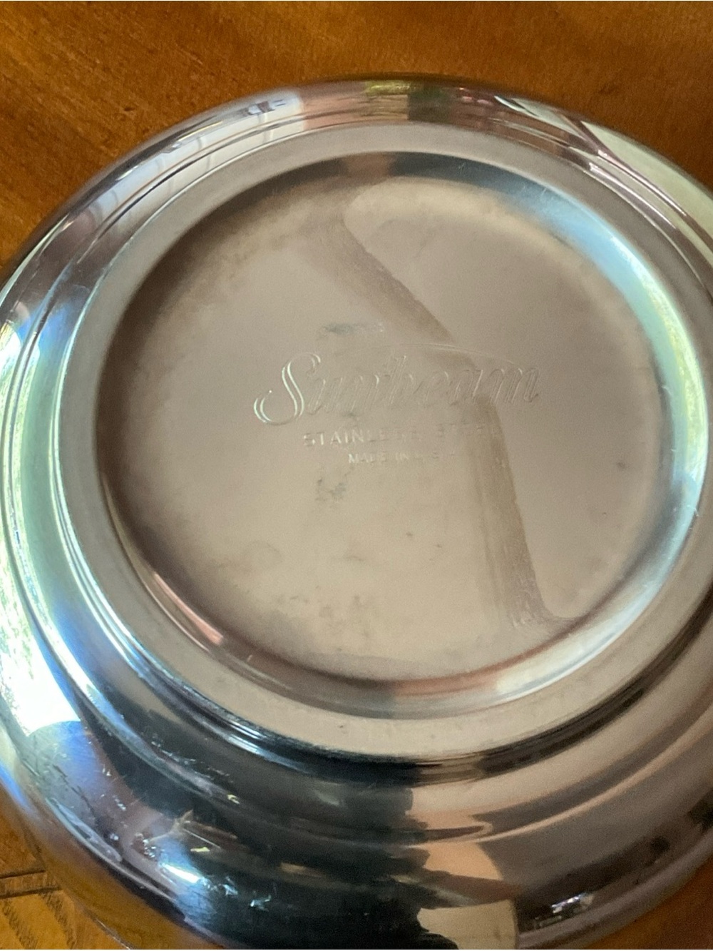 Vtg Sunbeam Mixmaster Replacement Stainless Steel Mixing Bowl, 9” - Picture 8 of 8